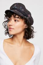 Rosie Print Lieutenant Hat By Brixton At Free People